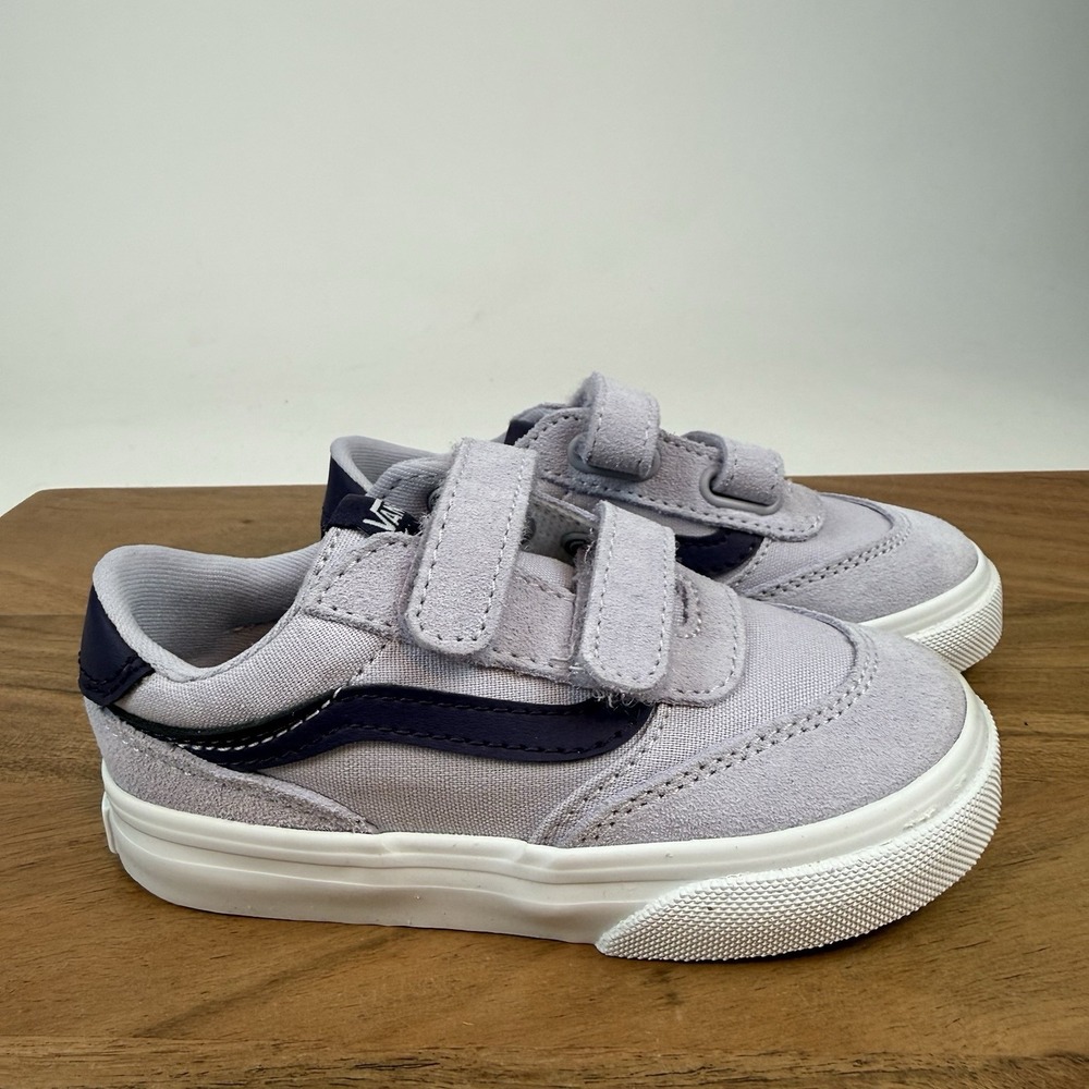 New NIB Little Kids Vans Brooklyn Ls V Purple Skateboarding Sneakers Shoes 8 C